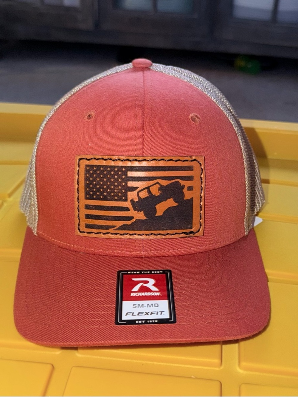 Richardson Flexfit Trucker Hat with American Off-Road Patch - Rust